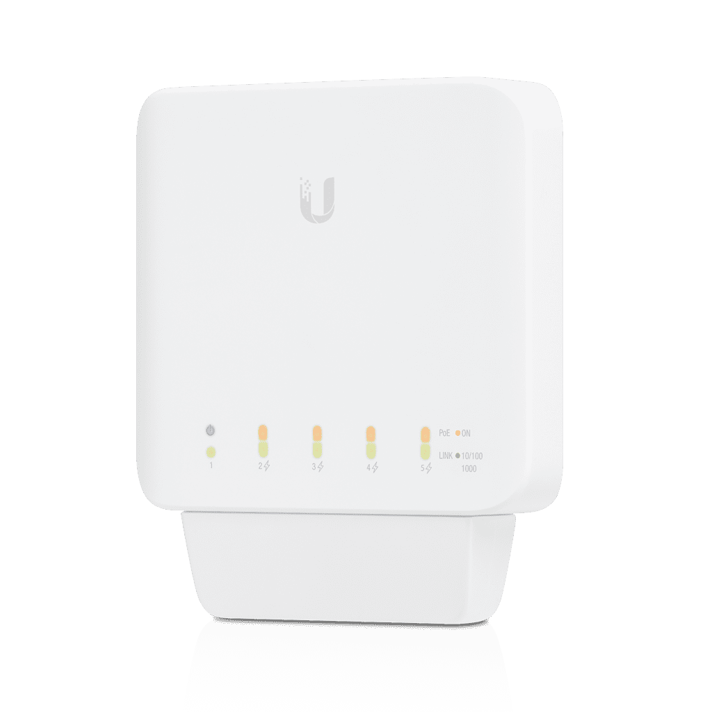 UBIQUITI USW-FLEX Switch UniFi para exterior IP55 de 5 puertos 10/100/1000, con 1 puerto PoE de entrada 802.3af/at/bt y 4 puertos PoE de salida 802.3af. Compatible con Inyector PoE-50-60W y UTP7201GE-PSE60. No incluye inyector PoE. - Image 2