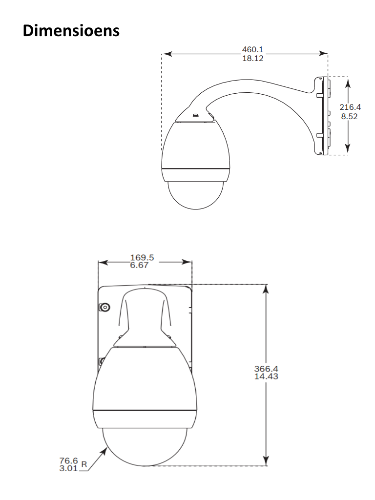 BOSCH V_VG4APA0 - Soporte de pared sin transformador para AUTODOME - Image 4