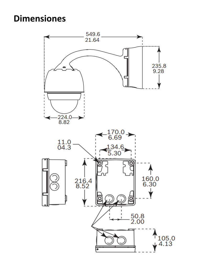 BOSCH V_VG4APA1AT4 - Soporte de brazo para instalacion en pared de PTZ / Transformador de 120VCA / Compatible con AUTODOME - Image 4