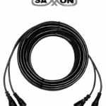 SAXXON WB0110C- Cable de 10 Metros Armado para Video y Energia/ Para Camaras Hasta 8 Megapixeles/ con Conectores BNC y de Energía/ Uso Interior/ Cable de Video 100% Cobre/ 12W/ Soporta: AHD/CVI/TVI/CVBS/