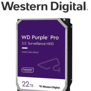 WESTERN DIGITAL WD221PURP - Disco Duro de 22 TB / Purple PRO / Videovigilancia / Sata 6 Gb/s  /  Caché de 512MB / 3.5"