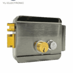 YLI ABK702BL - Cerradura Eléctrica Izquierda / Carcasa Metálica / Apertura con Botón, Llave / 12VDC / Uso Interior / Compatible con Controles de Acceso