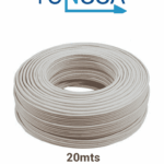 KCAB001 - Cable bujía Marca YONUSA o doble aislado para cercos eléctricos / Multifilar 22 AWG / Bobina de 20 Mts/
