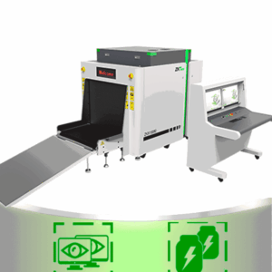 ZKTECO ZKX10080 Máquina de Rayos X con energía doble, túnel para equipaje de 100 x 80 cm, estación de monitoreo doble, escaneo bidireccional y capacitación en sitio incluida.