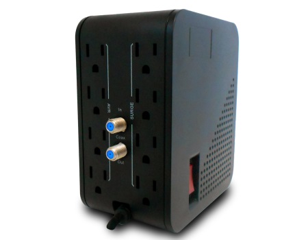 CDP R2C-AVR1008 - Regulador de 1KVA / 500W con 8 terminales de salida: 4 con protección de sobretensión y 4 con protección AVR, incluyendo protección de línea datos - Image 3