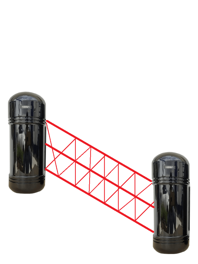IHORN ABE100- Detector por triple haz de luz (fotocelda) / Distancia hasta 100 Mts / Velocidad de respuesta 50mS / 12 VDC compatible con paneles IHORN / RISCO / DSC / BOSCH. - Image 3