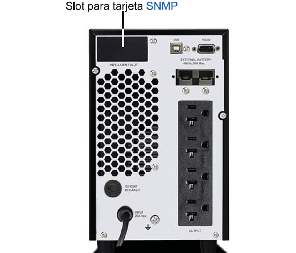 CDP UPO11-2 - UPS ONLINE de 2000VA / 1800W / 4 Terminales de salida / Baterias 12V a 9AH X 4 / Respaldo de 5min en carga completa - Image 3