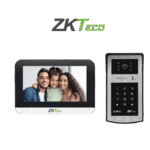 ZKTECO VK07-B53L Kit - Kit de Videoportero IP con Monitor Táctil de 7 Pulgadas, Frente de Calle IP55 con Cámara 1080p, 500 Tarjetas ID de 125 kHz, Contraseña, PoE, Wi-Fi, Visión Nocturna de 10 m y Acceso Remoto desde App ZSmart