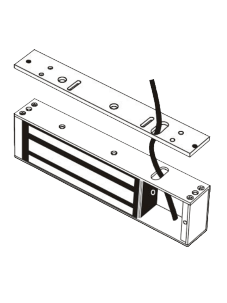 E941SB600PQ - Cerradura Electromagnética de 600 lb / Sensor de adherencia / LED de estado / Voltaje Dual 12/24 VDC / Homologada UL - Image 2