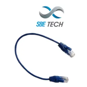 SBE TECH SBE-PCC60.3M-BL28 - Patch cord cat. 6 DIAMETRO REDUCIDO 28 AWG con bota inyectada color azul, 30 cm