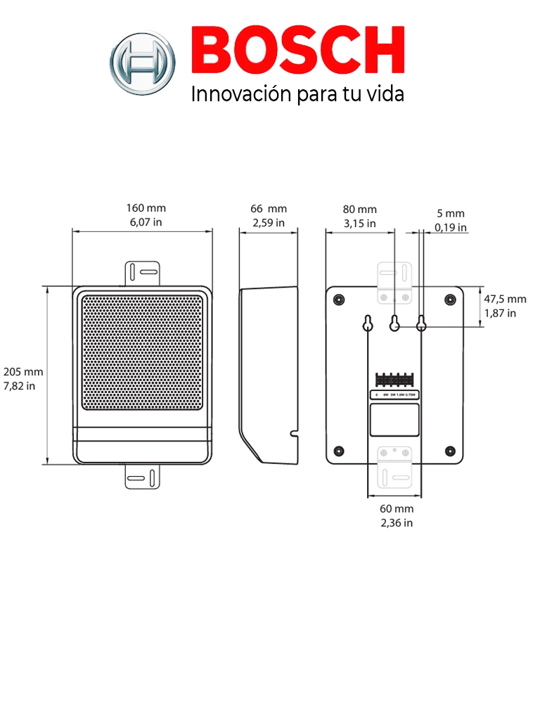 BOSCH M_LB10UC06FL- Altavoz / Caja acústica 6W / Plana / Blanca - Image 2
