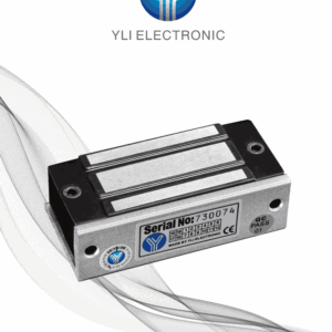 YLI YM60 - Cerradura Magnética para Control de Acceso / Fuerza de Sujeción 60 Kg o 120 Lb / 12 VDC / Para puertas de madera, vidrio y metálicas / Uso interior / Compatible con Soporte MBK70Z