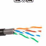 SAXXON OUTP5ECCAEXT - Cable UTP CCA, categoría 5E, color negro, 305 metros para exterior, con 4 pares y doble forro