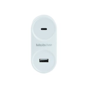 Cargador Mobifree Cargador de pared USB y Tipo C - Color blanco, Pared, Corriente alterna, USB, 1