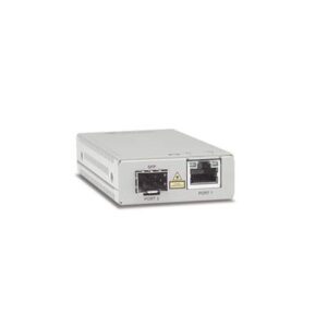 AT-MMC2000-SP-960 Convertidor de medios Allied Telesis Gigabit Ethernet a fibra óptica con puerto SFP - con fuente de alimentación multi-región. AT-MMC2000/SP-960.
