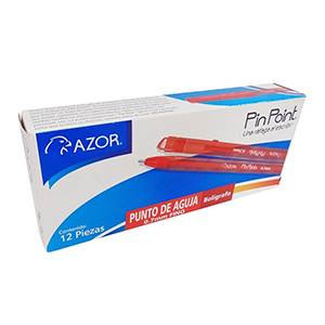 Pluma PINPOINT AZOR 6810RO Rojo - Paquete de 12 Piezas