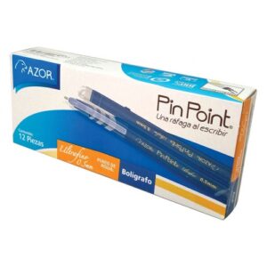 Pluma PINPOINT AZOR 6840AZ 0.5MM C/12 PIEZAS Azul