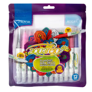 Marcador AZOR AQUARELO 29412 DUO Estuche. Paquete con 12 piezas