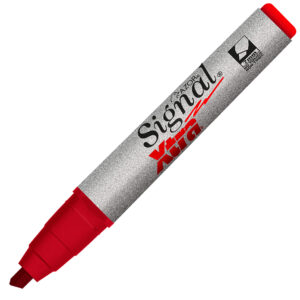 Marcador AZOR 40004 XTRA Rojo Punta Gruesa Cincel 6mm C/12 Piezas 300Mts NO TOXICO