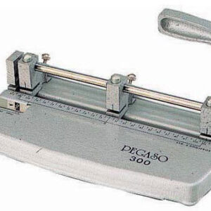 Perforadora PEGASO 300 triple Ajuste con Regleta p/30 Hojas Color Gris