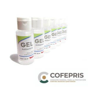 Gel Antibacterial BACO GL-001. Alcohol al 70 . Plegadiza con 10 frascos de 50 ml.