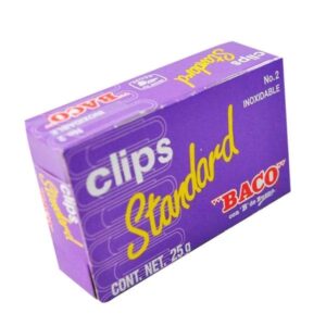 Clip BACO Estándar #2 12326. Paquete de 10 Cajas. Clip Metalico Galvanizado.