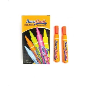 Resaltador BACO BACOFLASH 99396 Naranja. Plegadiza con 12 Piezas