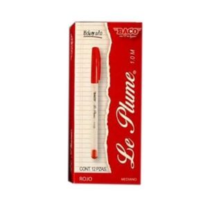 Bolígrafo BACO LEPLUME 53411 Rojo. Plegadiza con 12 piezas.