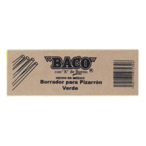 Borrador BACO de Madera GS022/72306 para pizzaron de color blanco y verde