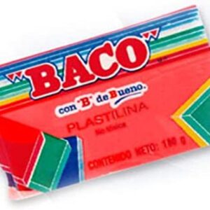 Plastilina BACO Maqueta 180 gramos color Rojo PL006 no. 54