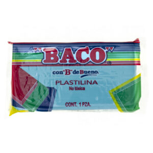 Plastilina BACO Maqueta 180 gramos color Azul Cielo PL045