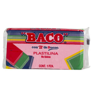 Plastilina BACO Maqueta 180 gramos color rosa pastel Clave PL005 no. 53