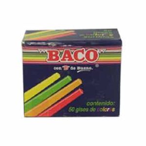Gis de color surtido BACO GS006 con 50 piezas