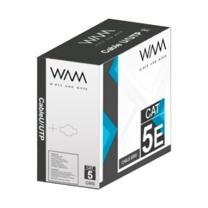 WAM CAT5E-GRIS Bobina UTP CAT5e para interior - 4 pares, 24 AWG, bobina de 305 mts, color gris