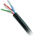 WAM CAT5e-OUTDOOR-NEGRO Bobina UTP CAT5e para exterior sin GEL - 4 pares, 24 AWG, bobina de 305 mts, 100 cobre, color negro
