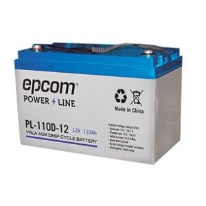 Acumulador EPCOM PL-110-D12 - Sealed Lead Acid (VRLA), 110000 mAh, Dispositivo de seguridad, 12 V, Azul, Blanco