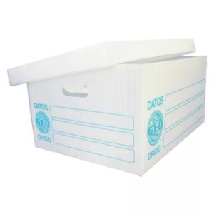 Caja de Archivo Plástico tamaño Oficio marca GEO 027 medidas 30x50x26