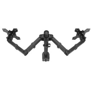 GWM-DT232-01 GETTTECH soporte de escritorio para 2 monitores con movimiento - de 19 a 32 pulgadas vesa 75x75mm y 100x100mm, altura ajustable, gestion de cables, gwm-dt23
