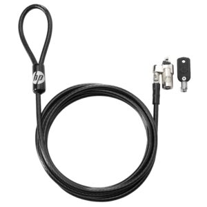 Candado de seguridad HP T1A62AA Llave - Acero galvanizado, 1.83 m, Laptops