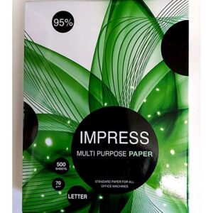 Papel Bond IMPRESS 6951476310602 Caja con 10 paquetes con 500 hojas tamaño carta 21.6 cm x 27.9 cm 95 blancura 70 gramos Alta Blancura