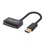 MANHATTAN 130424 Adaptador USB 3.0 a SATA 2.5" - Proporciona acceso rápido de datos para unidades SATA.