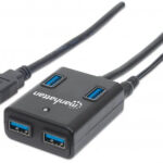 MANHATTAN 162302 Hub USB 3.0 de Supervelocidad incluyte fuente AC.
