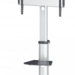 MANHATTAN 461245 Soporte de aluminio tipo carrito para TV de 37 pulgadas a 86 pulgadas inclinación de -12 a 5° - rotación de TV de 90°;repisas removibles.