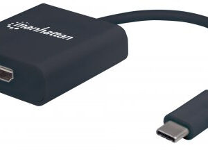 MANHATTAN 151788 Convertidor USB-C a HDMI - Convierte una señal de audio y video de USB-C a HDMI Hembra, resolucion hasta 3840x2160p 30Hz