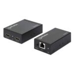MANHATTAN 207461 Kit extensor de HDMI sobre Ethernet - resolución de 1080p hasta a 50 m, Cable Cat6, Soporta IR