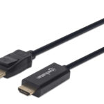 MANHATTAN 153188 Cable DisplayPort Macho a HDMI Macho - 3 m; resoluciones de video Full-HD hasta 1080p a 60Hz