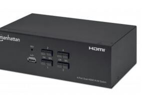 Switch KVM HDMI MANHATTAN 153539 - Negro, HDMI, 4