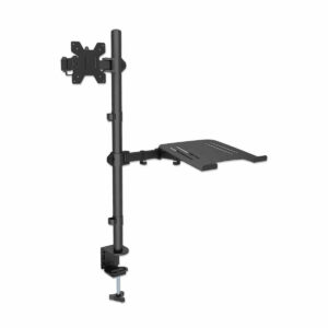 MANHATTAN 462136 Soporte combinado de escritorio para laptop y monitor; Soporta un monitor de 13 a 32 pulgadas - de hasta 8 kg (17 libras) y una laptop de 10 a 17 pu
