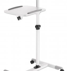 MANHATTAN 461726 Soporte de carrito para proyectores y laptops - Dos bandejas para dispositivos de hasta 10 kg cada una, inclinación de - / + 35°