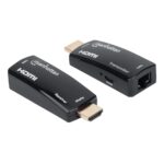 MANHATTAN 207539 Kit Extensor compacto de HDMI sobre Ethernet. Extiende una señal HDMI hasta 60 m usando un cable Ethernet Cat6